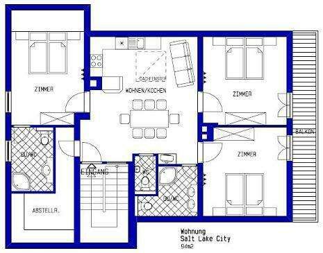 Appartement Salt Lake City Grundriss Tux Tirol